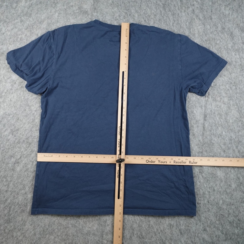 Adidas Shirt Mens Medium Navy Blue USA Flag Logo Golf Cotton Tee Patriotic - Picture 9 of 12